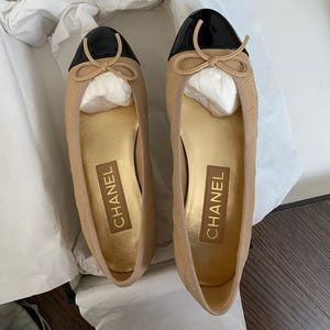 [Sold] Chanel 23S Beige Ballerina Flats 6/36 NEW
